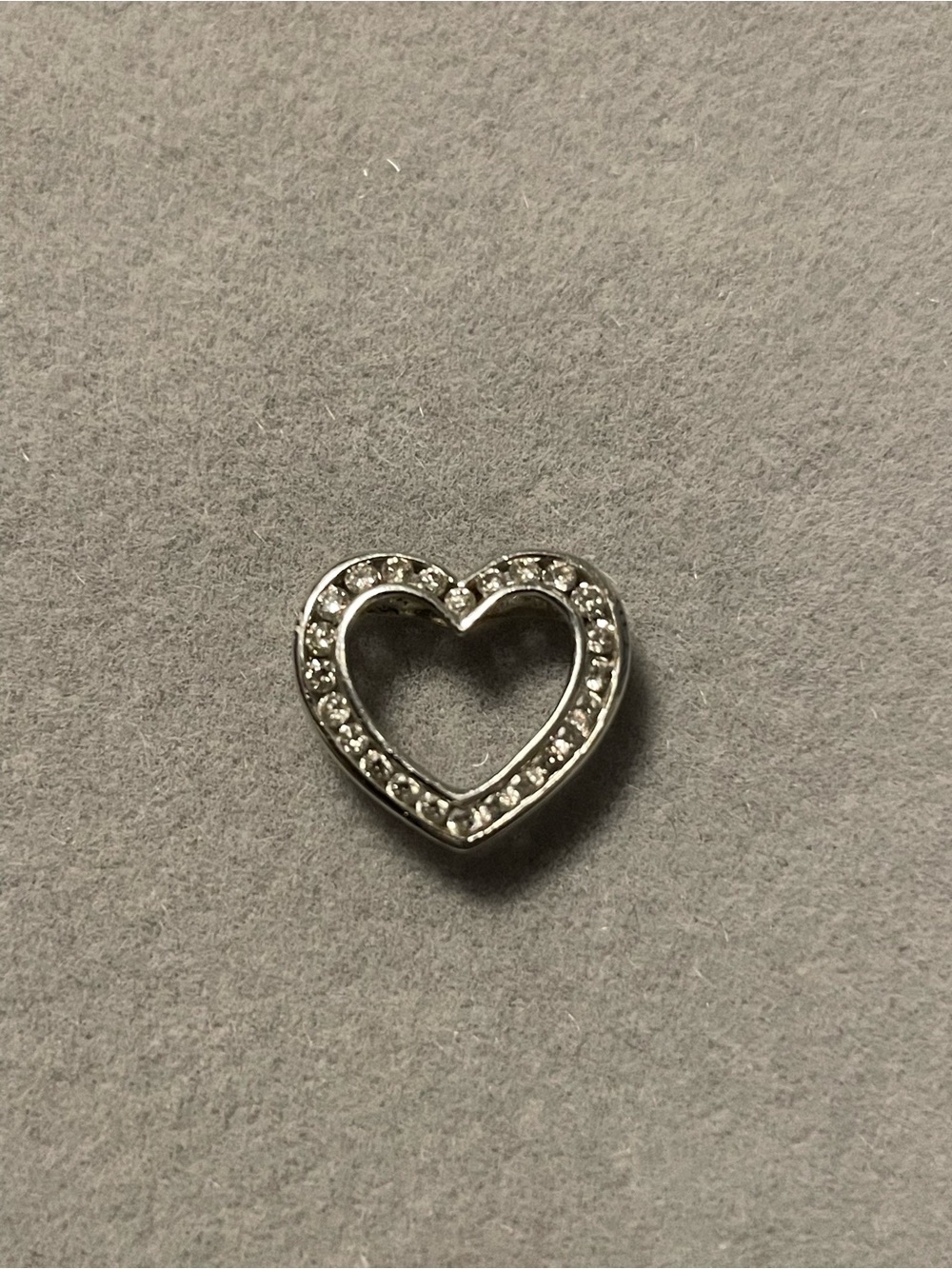 Diamond Heart 14k White Gold Pendant